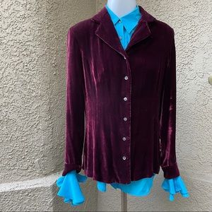 Vintage dark burgundy INC international concepts rayon jacket